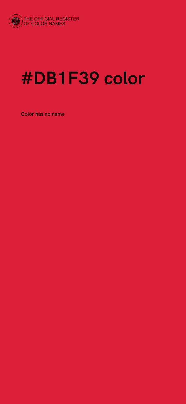 #DB1F39 color image