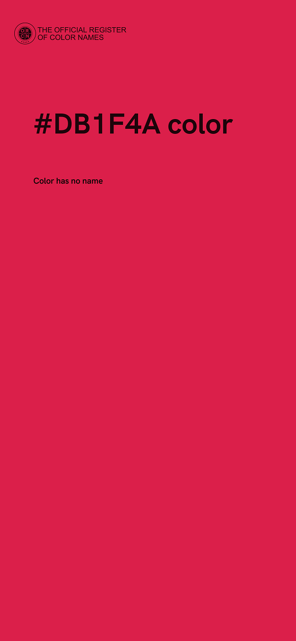 #DB1F4A color image