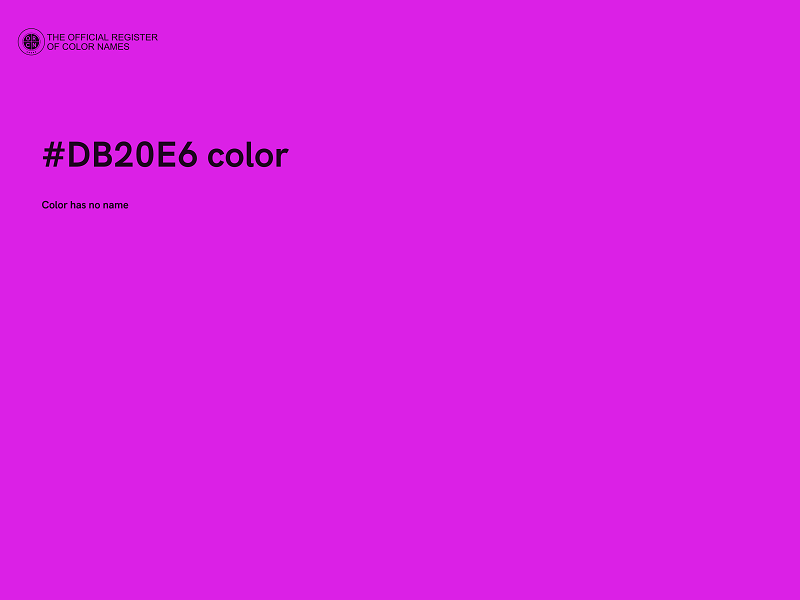 #DB20E6 color image