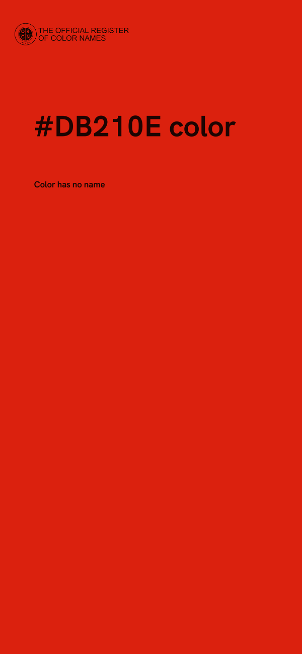 #DB210E color image