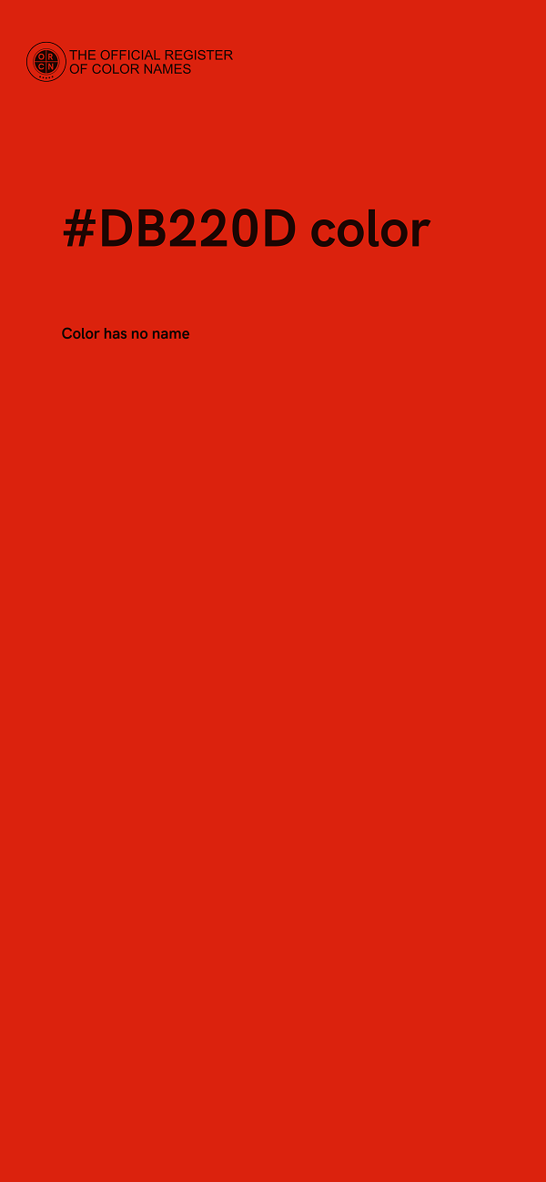 #DB220D color image