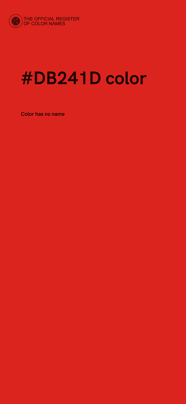 #DB241D color image