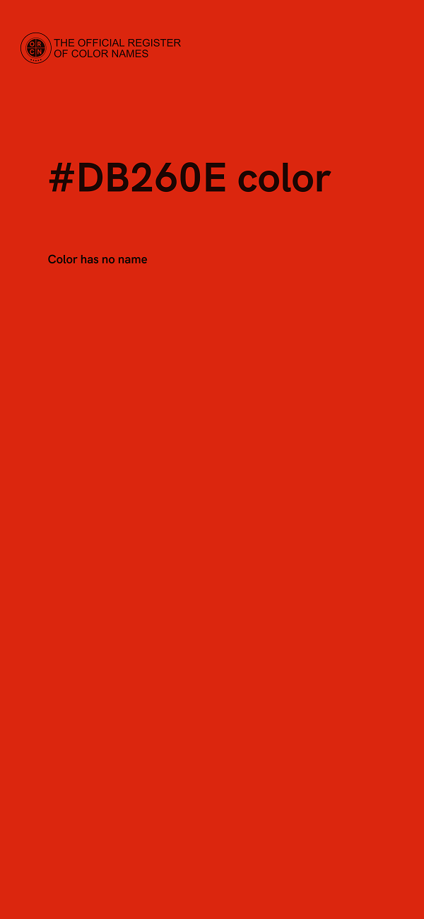#DB260E color image