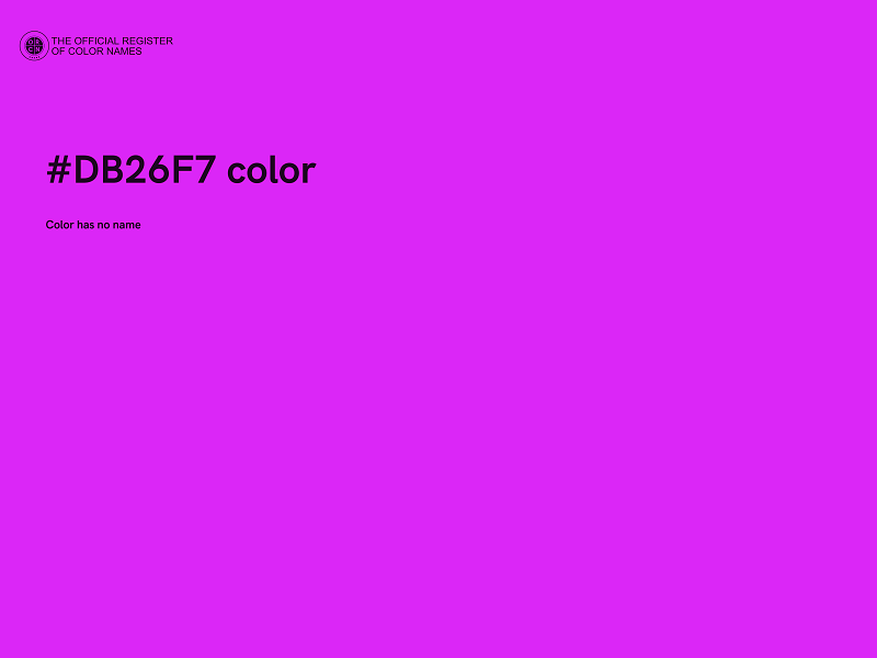 #DB26F7 color image