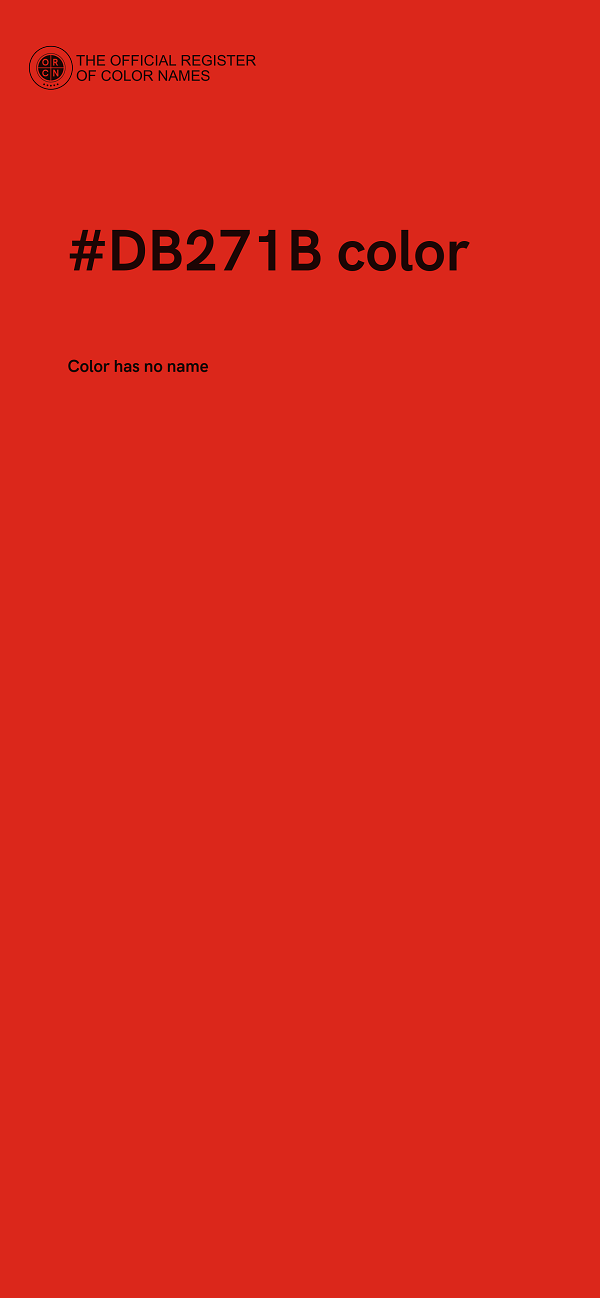#DB271B color image