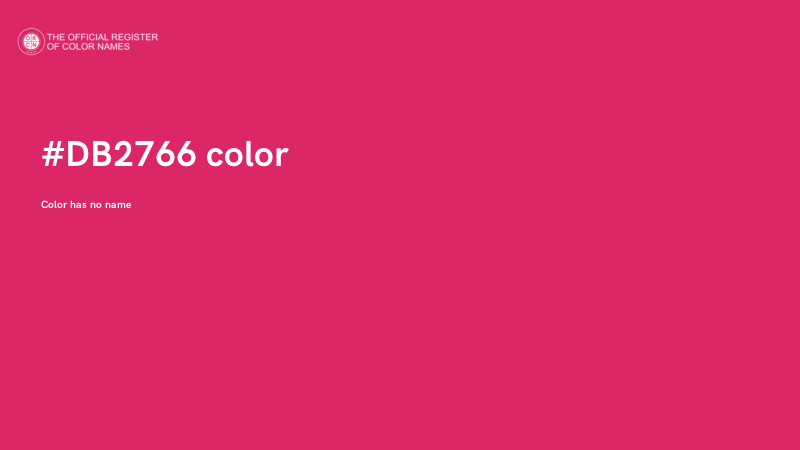 #DB2766 color image