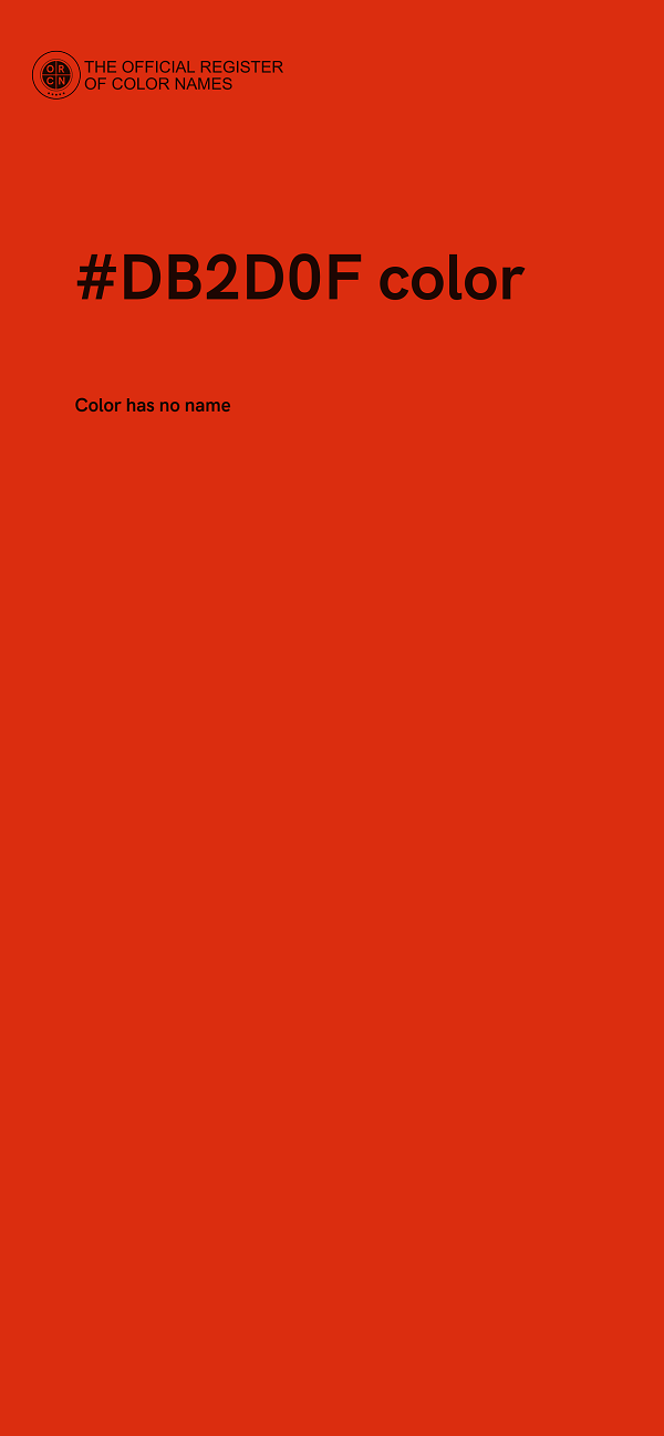 #DB2D0F color image