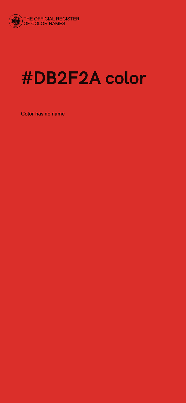 #DB2F2A color image