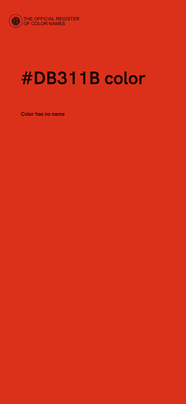 #DB311B color image