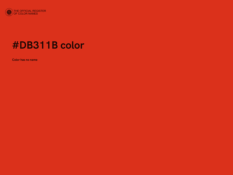 #DB311B color image