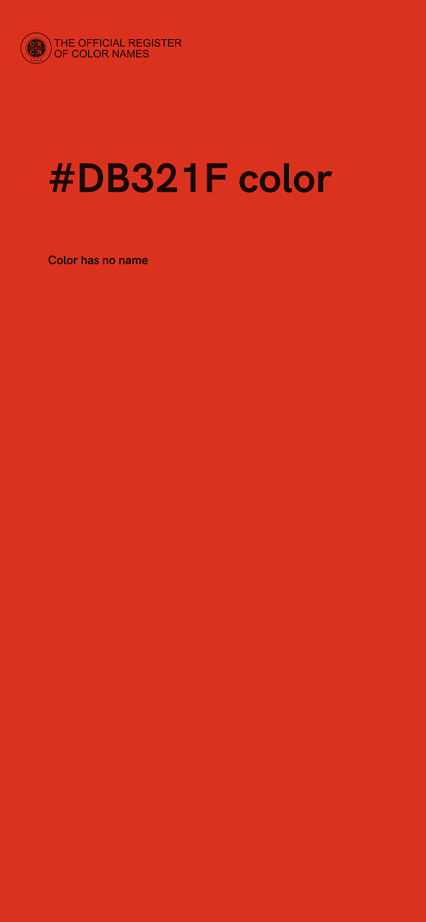 #DB321F color image