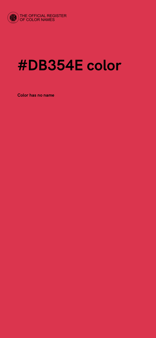 #DB354E color image