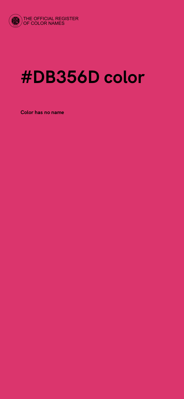#DB356D color image