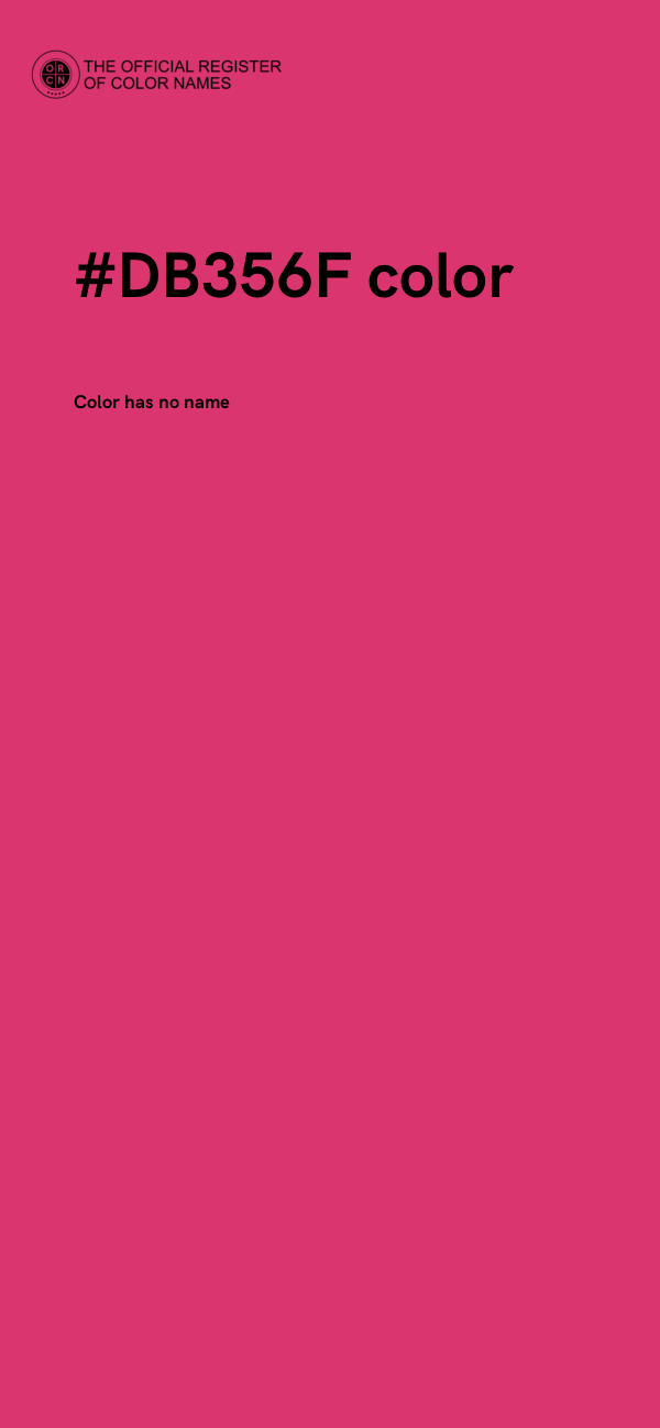 #DB356F color image