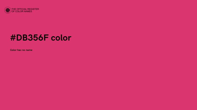 #DB356F color image