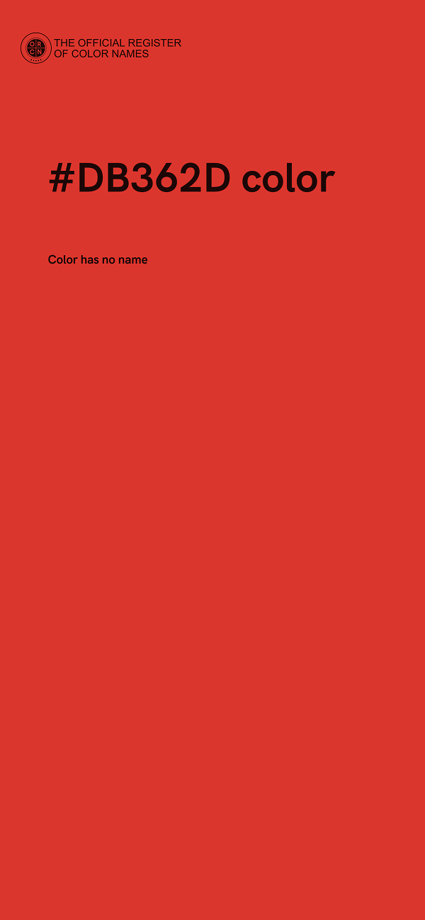 #DB362D color image