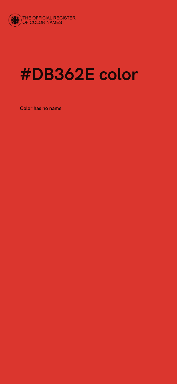 #DB362E color image