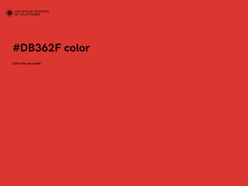 #DB362F color image