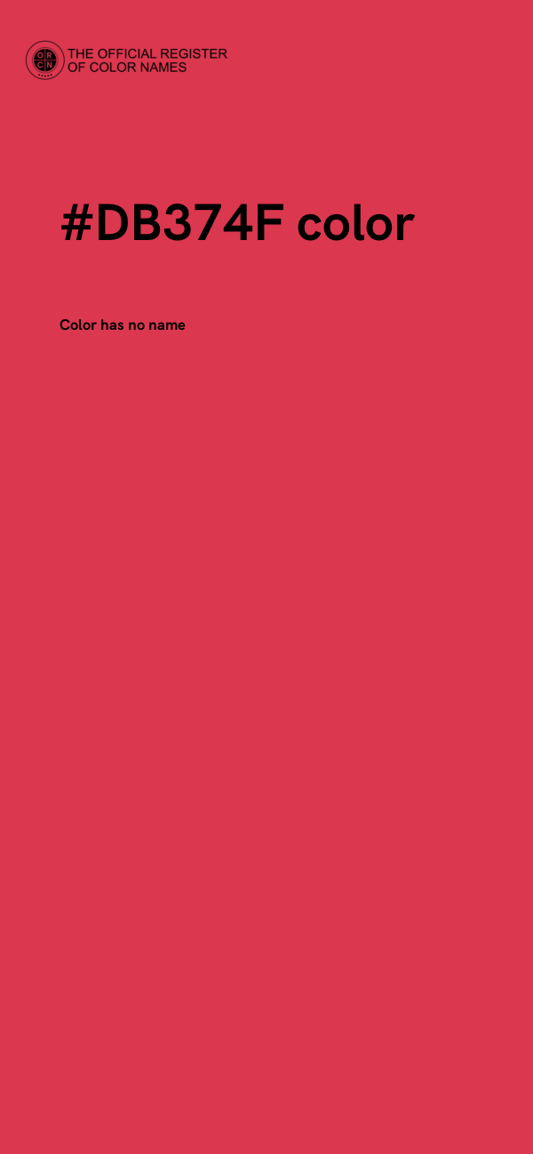 #DB374F color image