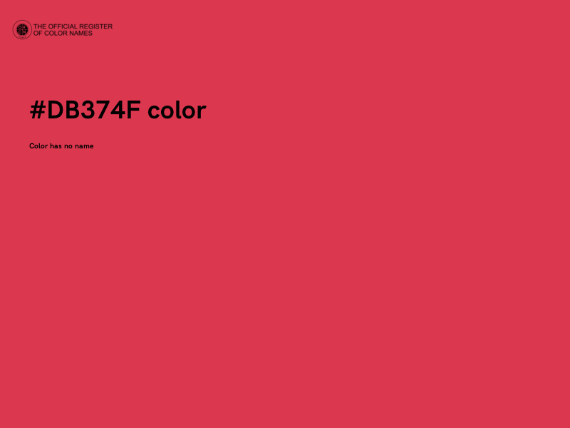 #DB374F color image