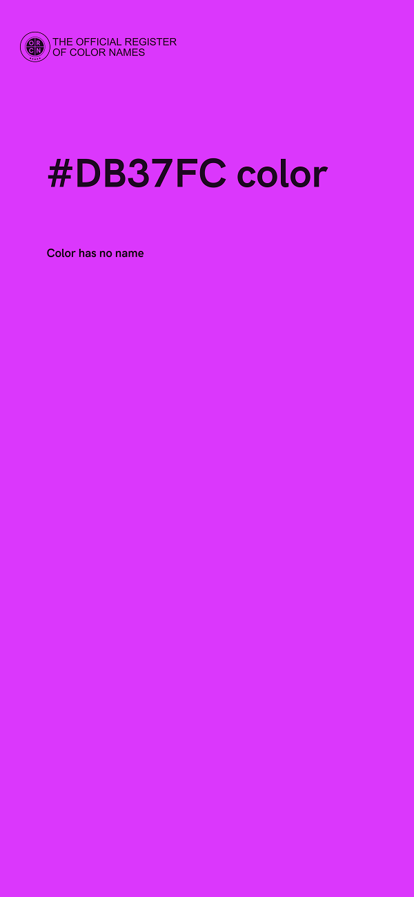 #DB37FC color image