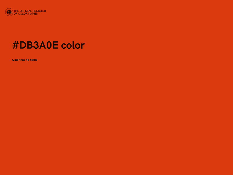 #DB3A0E color image