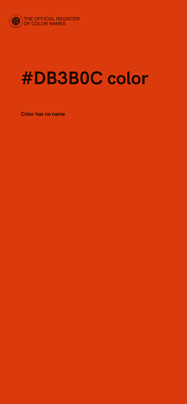 #DB3B0C color image