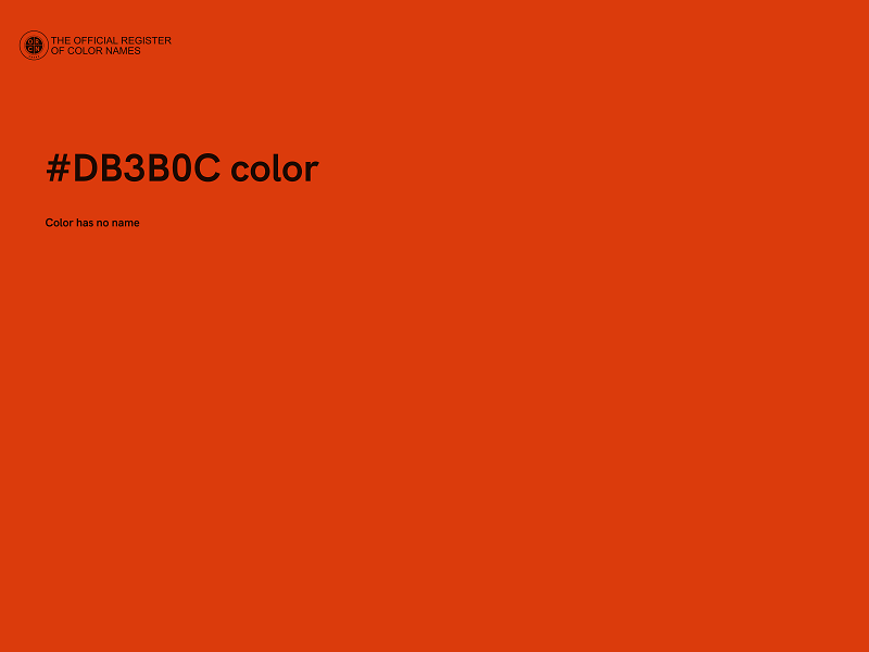 #DB3B0C color image
