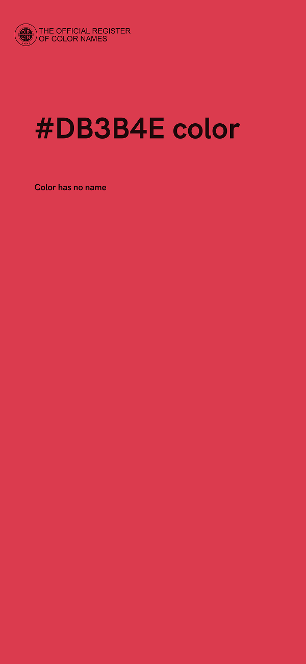#DB3B4E color image