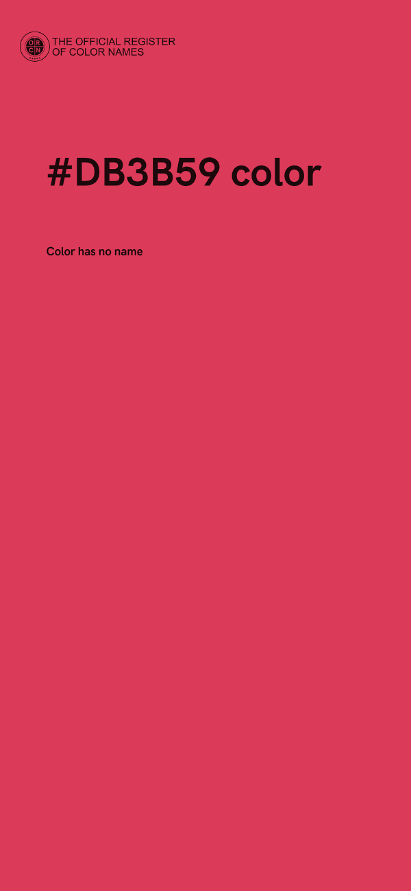 #DB3B59 color image