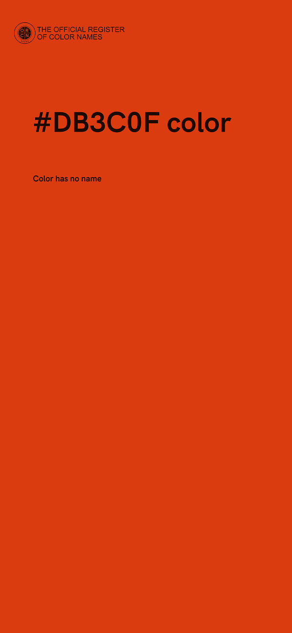 #DB3C0F color image