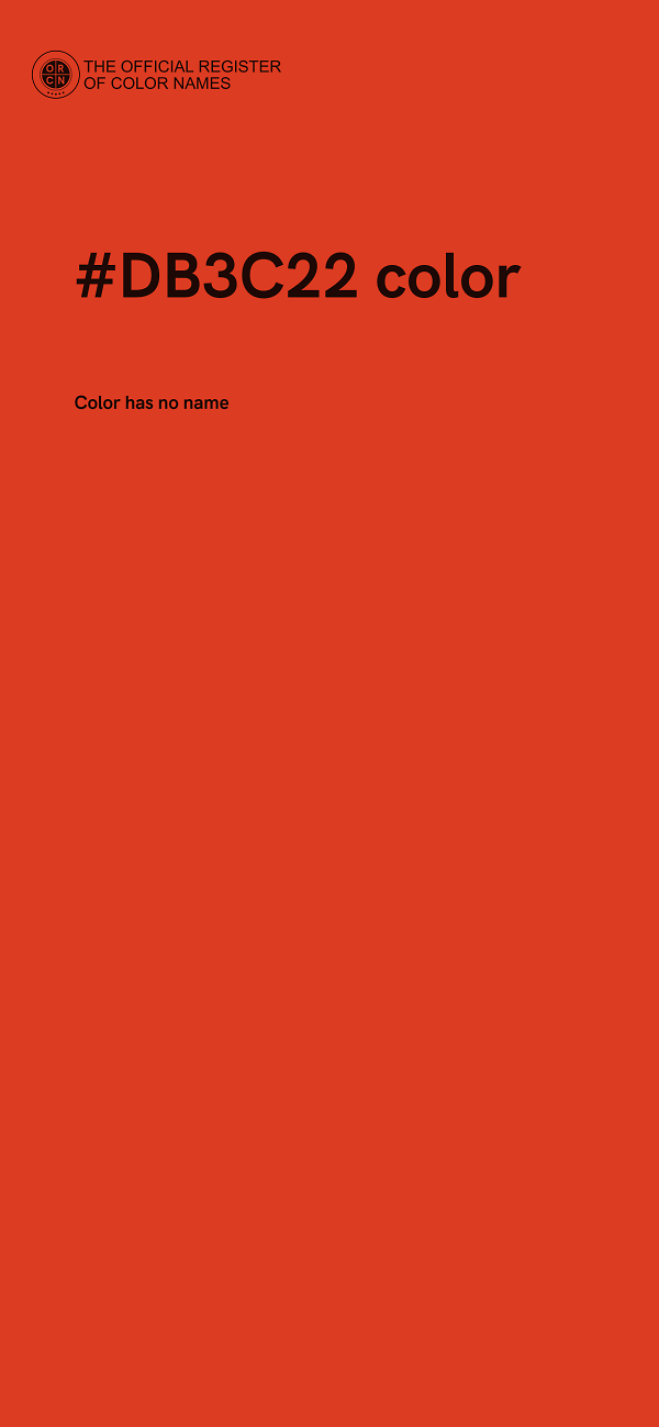 #DB3C22 color image