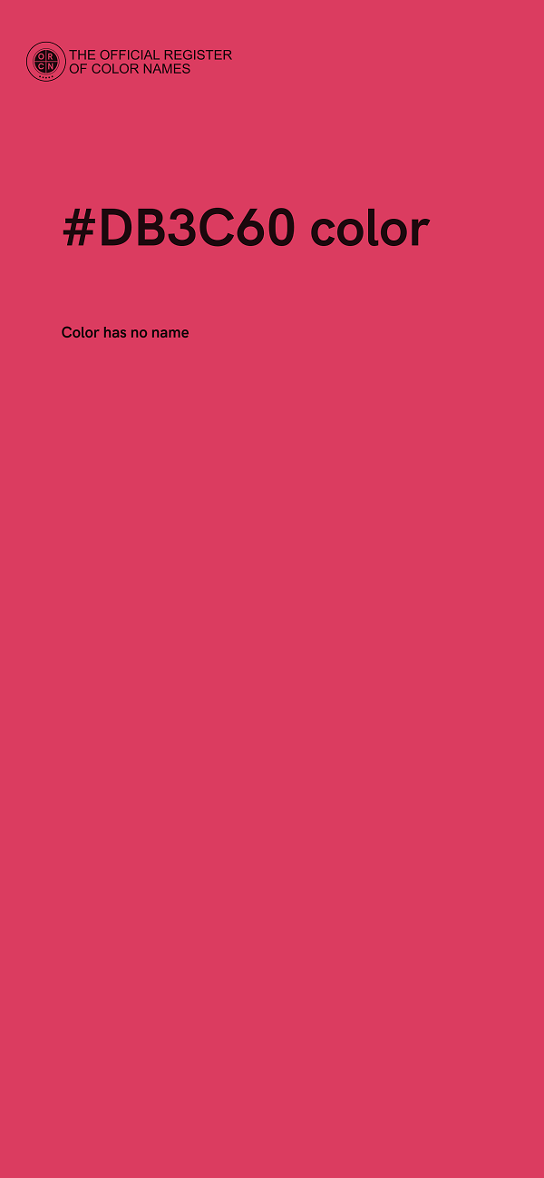 #DB3C60 color image