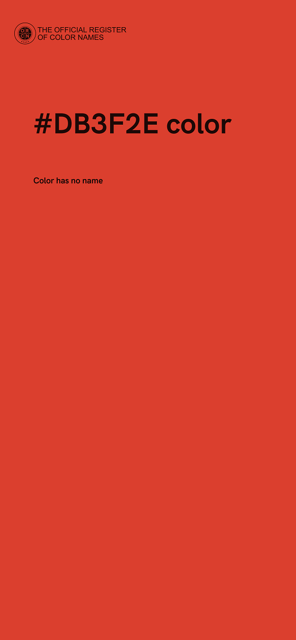 #DB3F2E color image