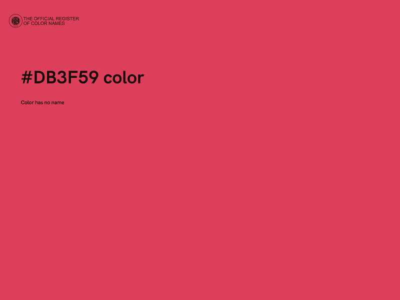 #DB3F59 color image