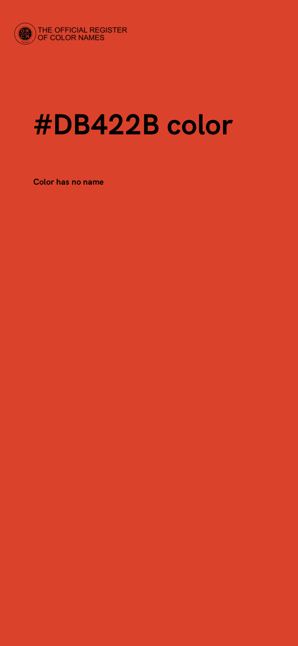 #DB422B color image