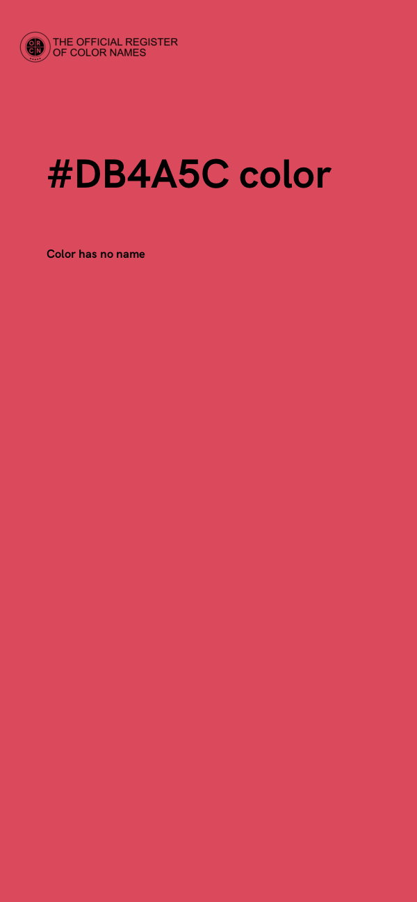 #DB4A5C color image