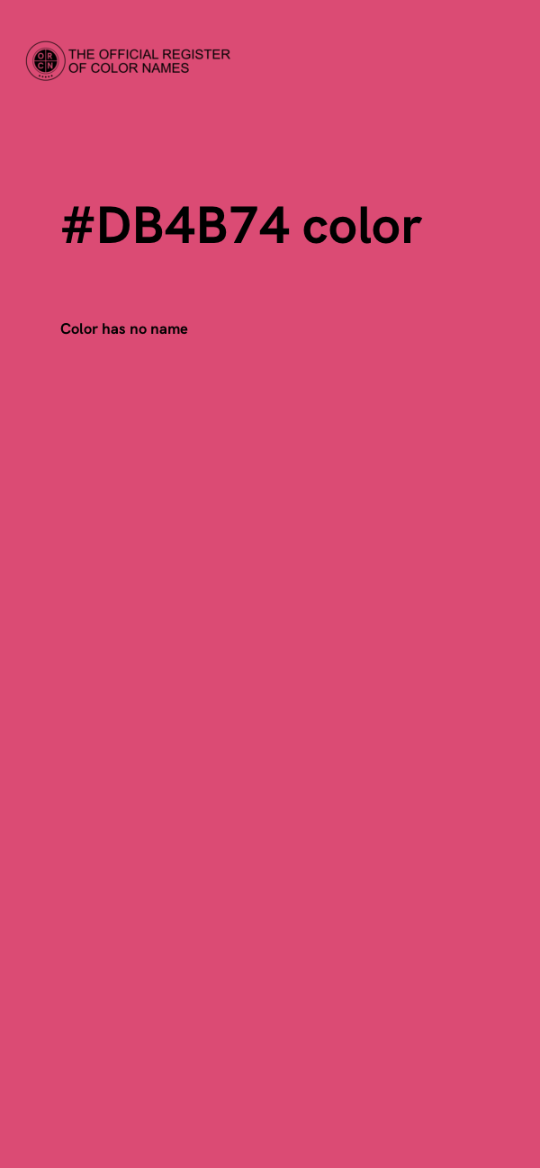 #DB4B74 color image