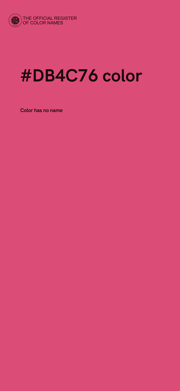 #DB4C76 color image