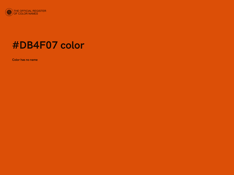 #DB4F07 color image