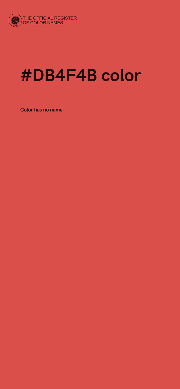 #DB4F4B color image