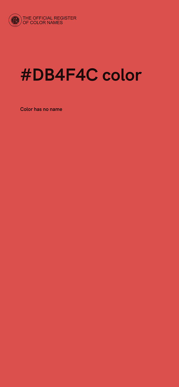 #DB4F4C color image