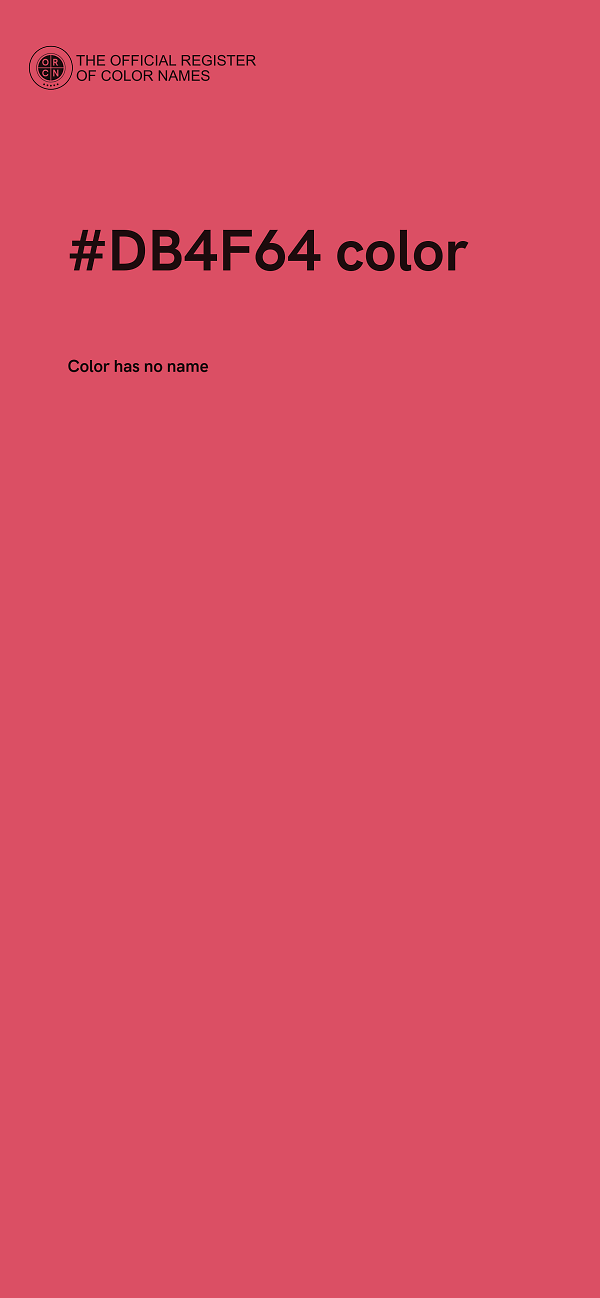 #DB4F64 color image