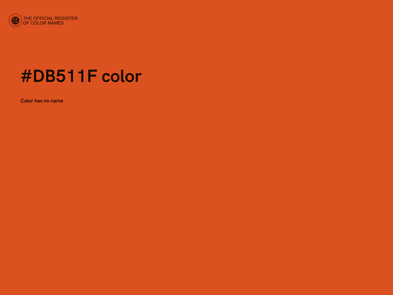 #DB511F color image