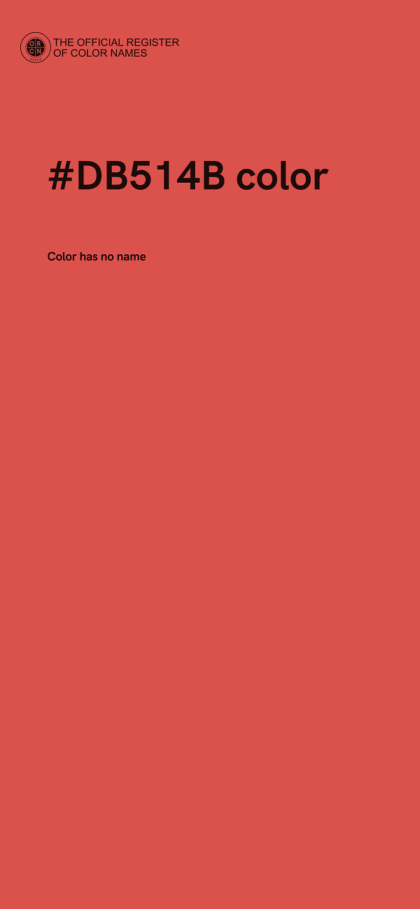 #DB514B color image