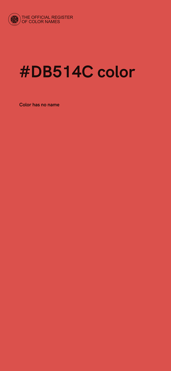 #DB514C color image