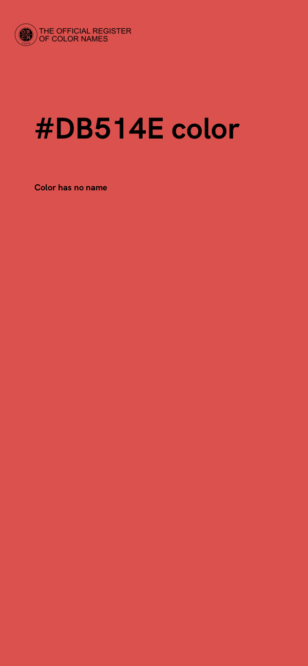 #DB514E color image
