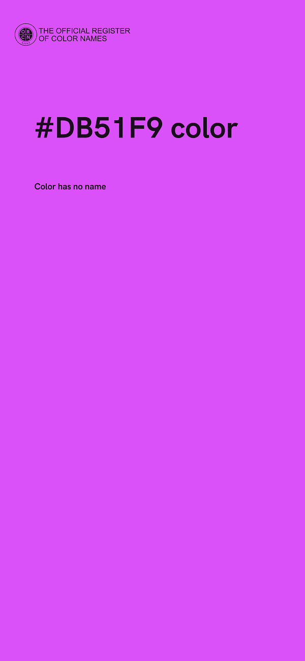 #DB51F9 color image