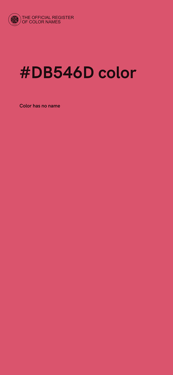 #DB546D color image