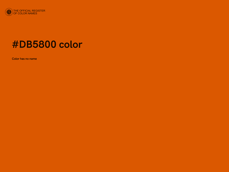 #DB5800 color image